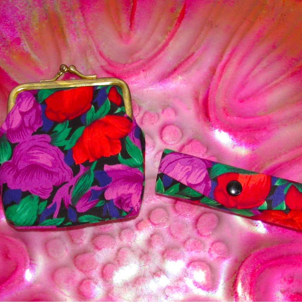 Vintage Coin Purse and Lip stick case set